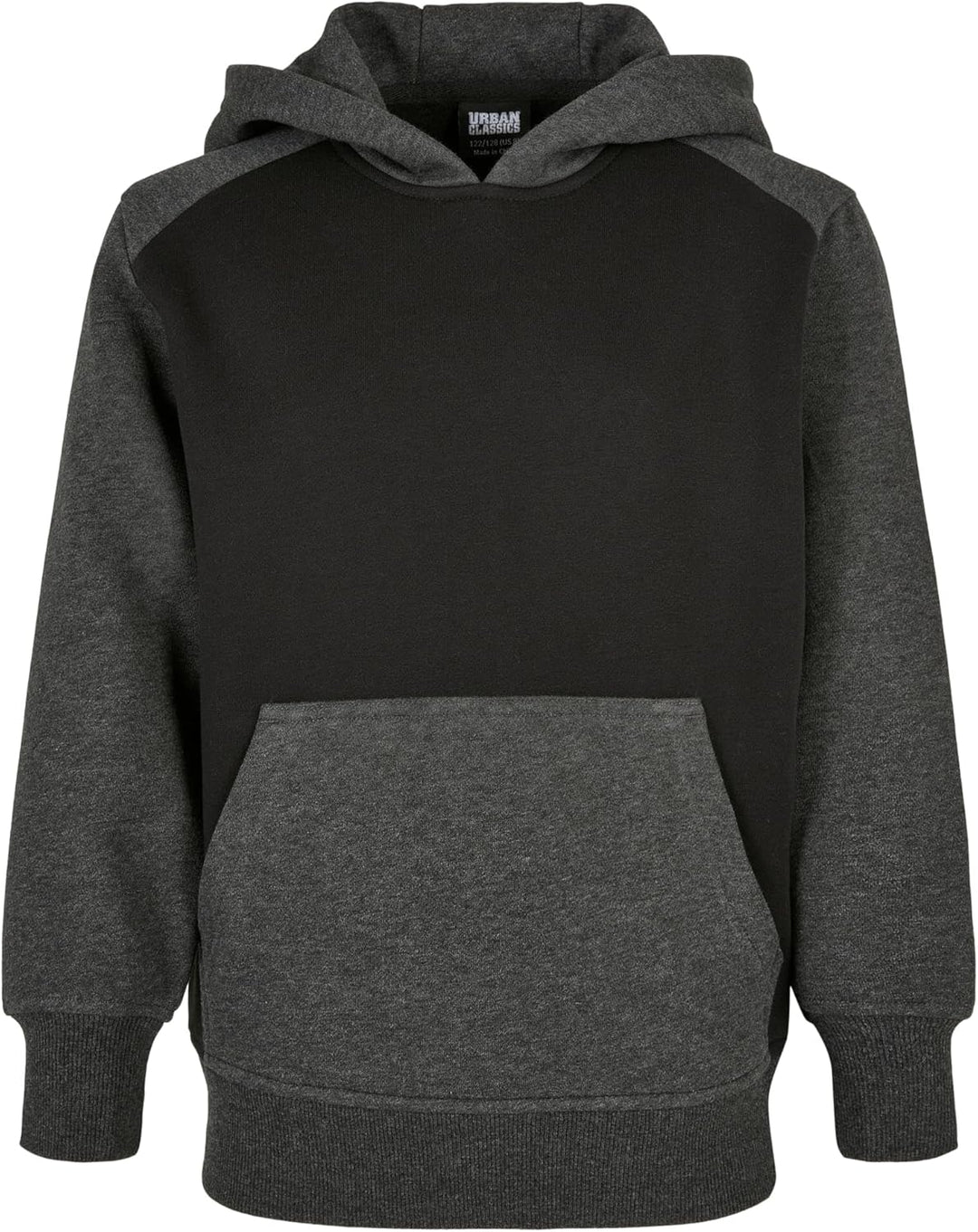 Urban Classics Herren Boys 2-Tone Fake Raglan Hoody M Black/Charcoal, M Black/Charcoal