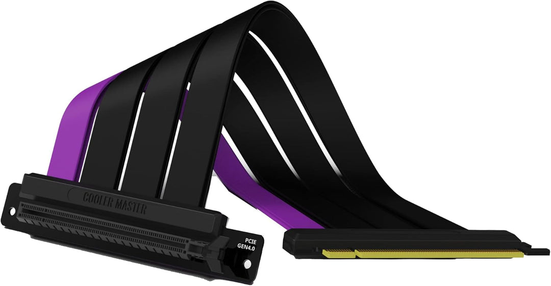 Cooler Master Riser-Kabel PCIe 4.0 x16-200mm, schwarz/lila, Anschlüsse - PCIe X 16, Stecker auf PCIe