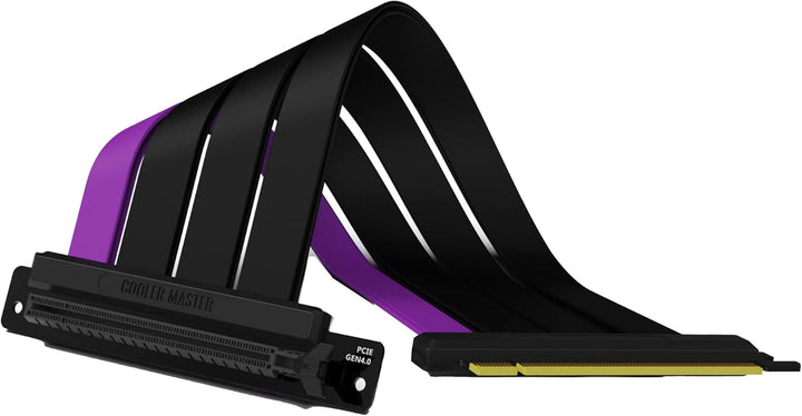 Cooler Master Riser-Kabel PCIe 4.0 x16-200mm, schwarz/lila, Anschlüsse - PCIe X 16, Stecker auf PCIe