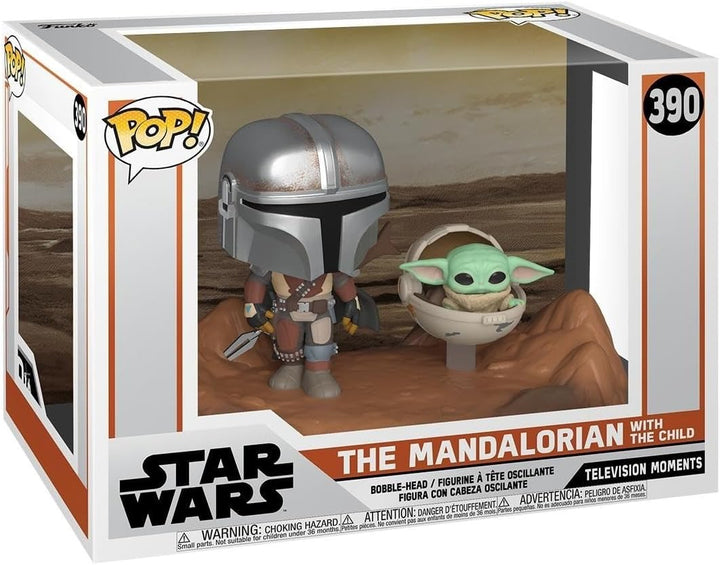 Funko 49930 POP Moment Mandalorian & Child The Mandalorian Sammelbares Spielzeug, Folie, Mehrfarben,