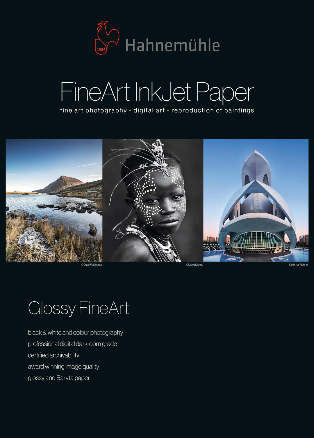 Hahnemühle 10641665 Digital FineArt Photo Rag Pearl Papier, 320 g/m², DIN A3+, 329 x 483 mm, naturwe
