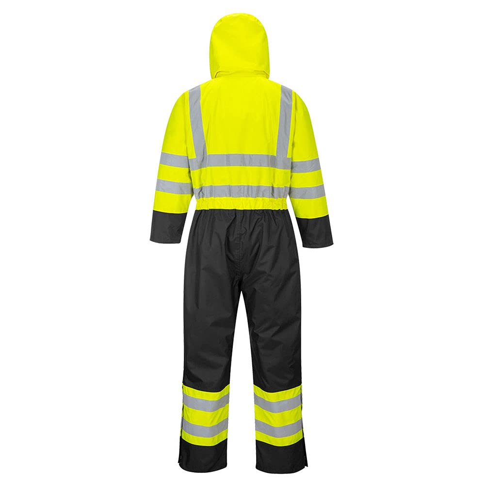 Portwest Warnschutz Kontrast Overall - gefüttert , Grösse: 7XL, Farbe: Gelb/Schwarz, S485YBR7XL