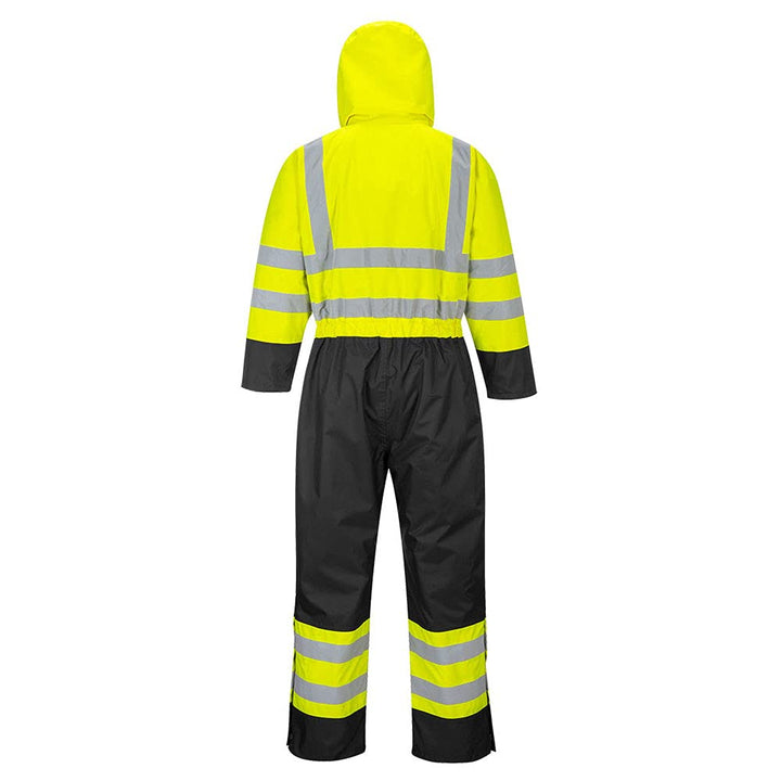 Portwest Warnschutz Kontrast Overall - gefüttert , Grösse: 7XL, Farbe: Gelb/Schwarz, S485YBR7XL