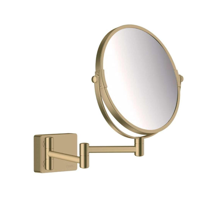 hansgrohe Kosmetikspiegel AddStoris, Rasierspiegel schwenkbar, Makeup Spiegel, Brushed Bronze Brushe