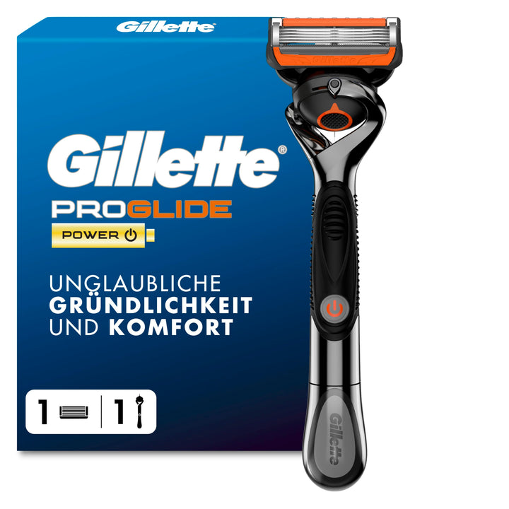 Gillette Fusion5 Proglide Power 1 Rasierer 1 Ersatzklingen mit neuem Everglide Gleitstreifen für noc