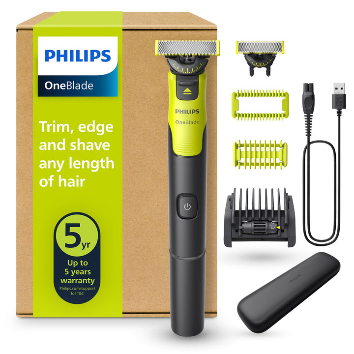 Philips OneBlade 360 Authentische Face&Body Connected Elektrischer Rasierer, Bartschneider, Body Gro