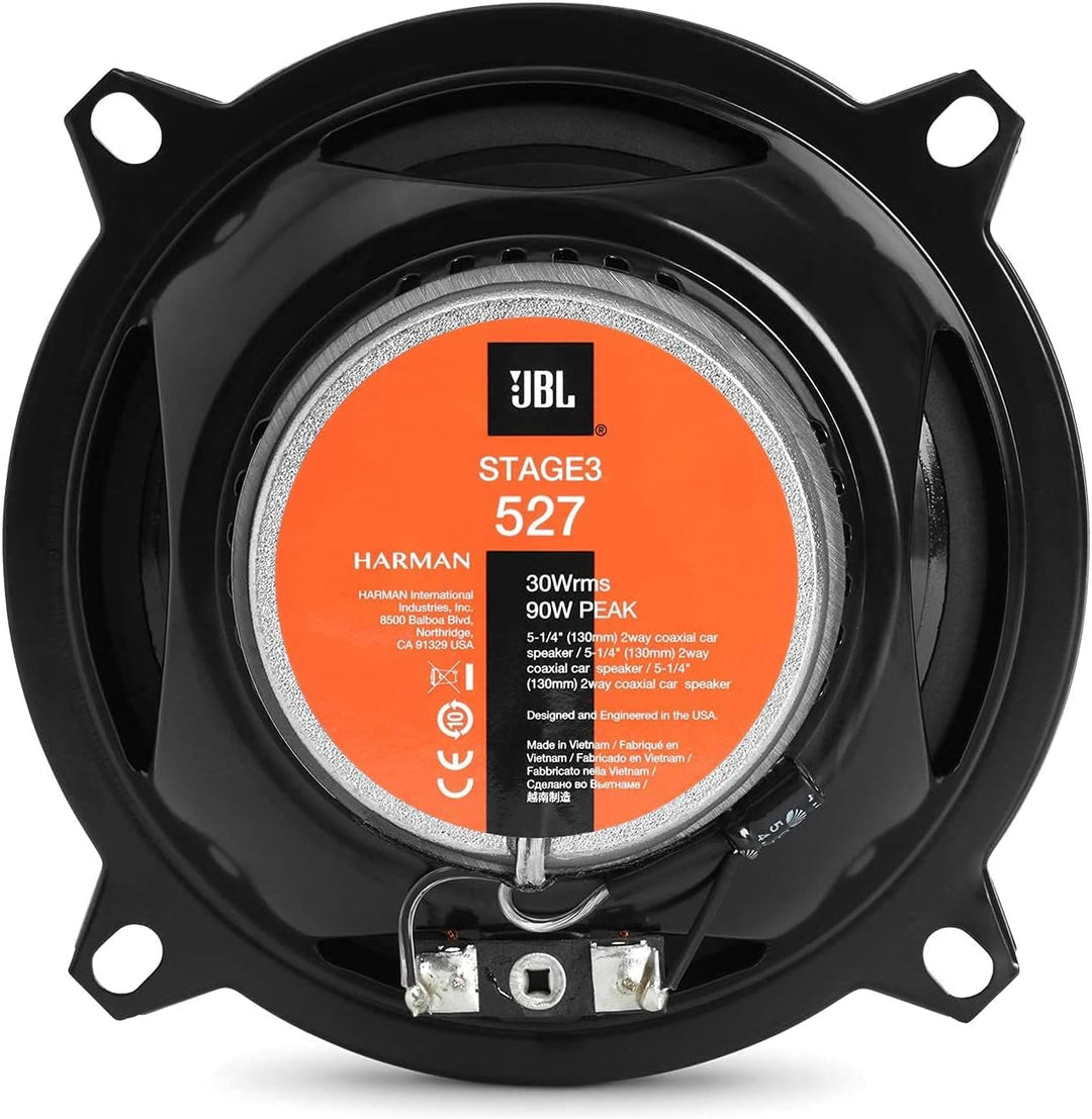 JBL Stage3 527 2-Wege Auto Lautsprecher Set von Harman Kardon - 200 Watt KFZ Autolautsprecher Boxen