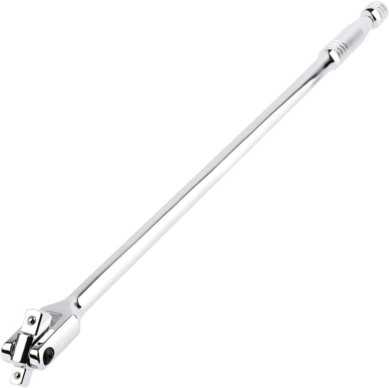 MAXPOWER 2 in 1 Gelenkgriff Drehgriff mit 1/2" und 3/8" Antriebskopf, 600mm/24 Schiebegriff mit Gele