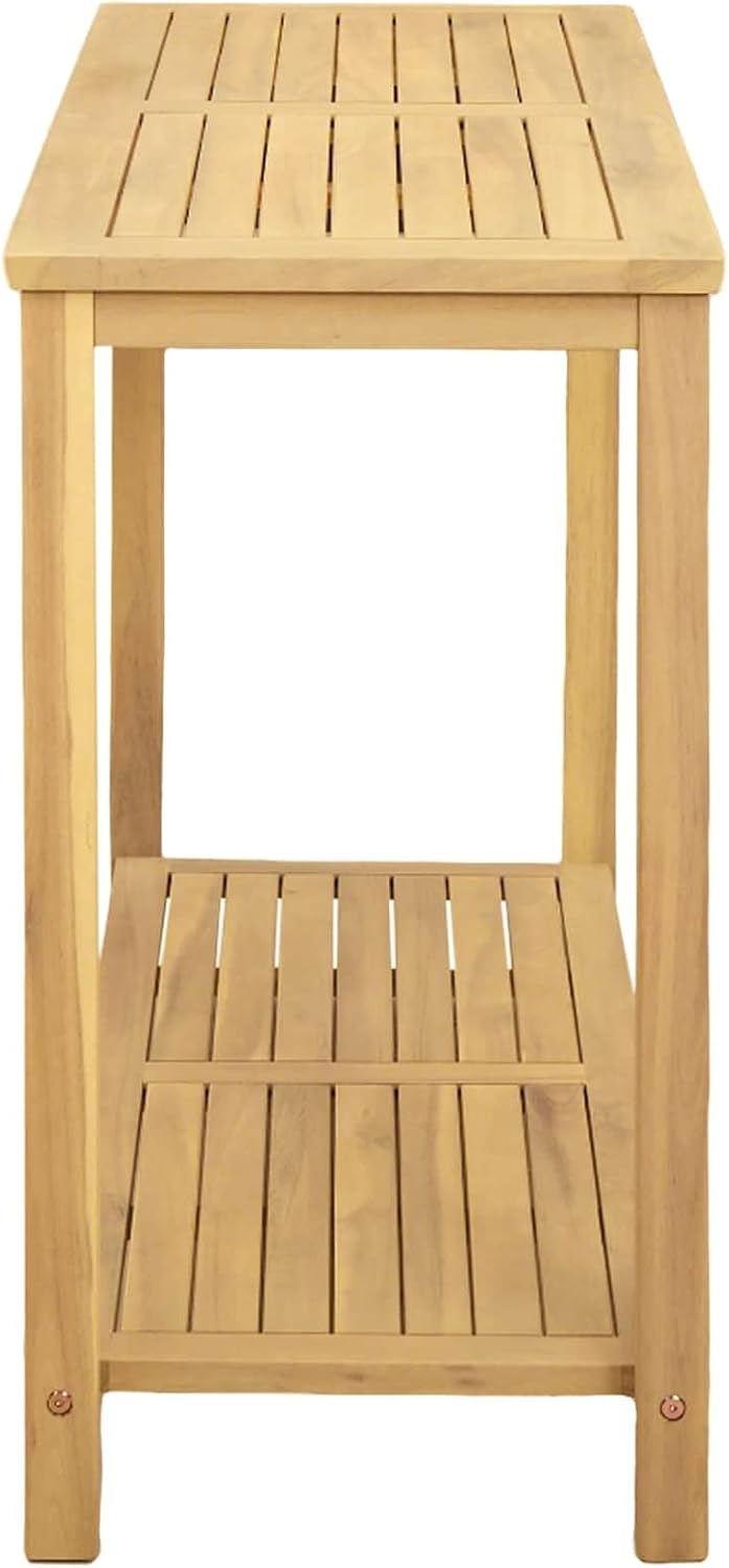 vidaXL Gartenkonsole Tisch Helles Akazienholz 110 x 40 x 75 cm 110 x 40 x 75 cm Helles Akazienholz,