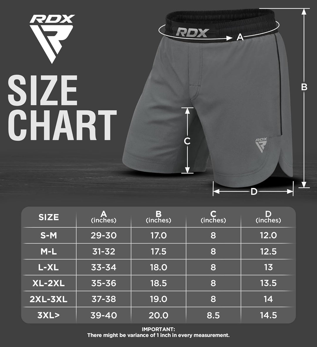 RDX MMA Shorts Sporthose Herren Kurz, Kampfsport Boxen Trainingshose Männer, Kickboxen Muay Thai Box