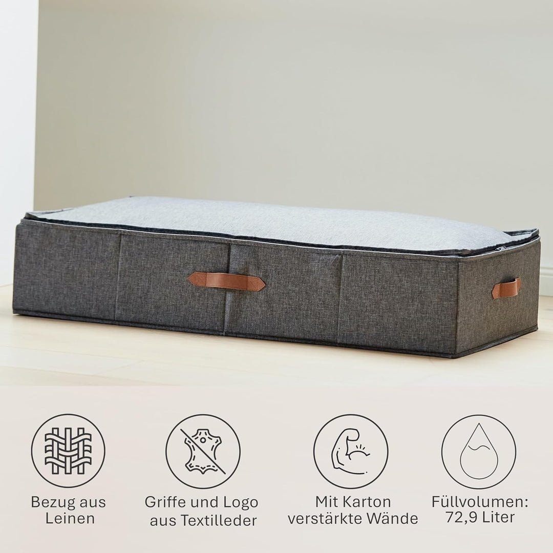 LOVE IT STORE IT Premium Unterbettkommode - Unterbett Aufbewahrungsbox für Bettzeug Aufbewahrung - L