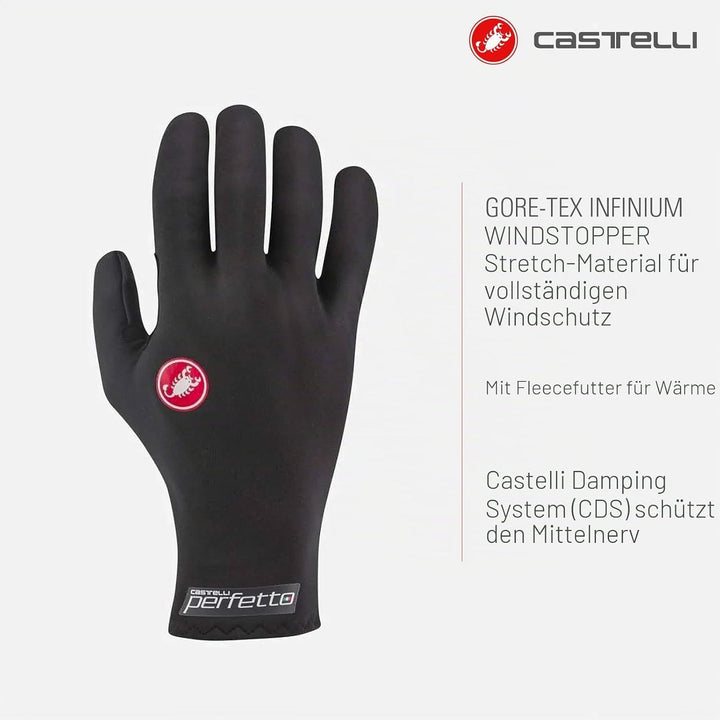 CASTELLI Handschuhe PERFEKT ROS SCHWARZ 4519519-010 XL, XL