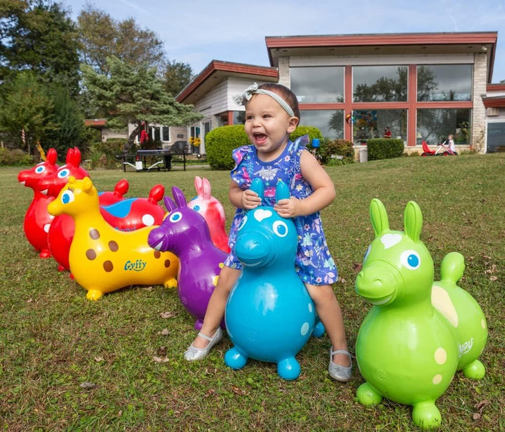 Ledraplastic 8002 Jakobs 4019960 - Rody Hüpfpferd, 3 Jahre, rot Gelb, Gelb