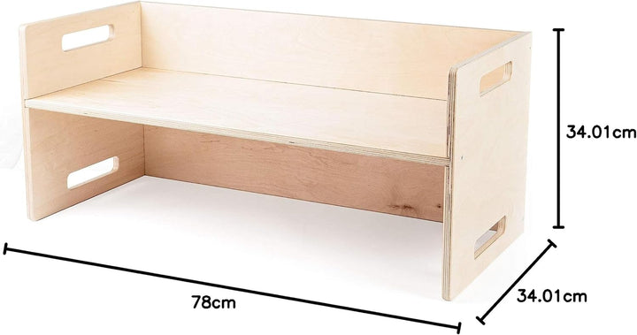 Ehrenkind® Kinder Bank | Vielseitig & Stabil | Montessori Bank | Wendebank aus Birkenschichtholz | N