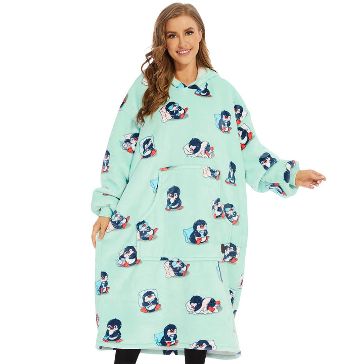 THREE POODLE Oversize Decken Pullover Kuschelpullover für Kinder, Warm und Weiches Futter, Übergross