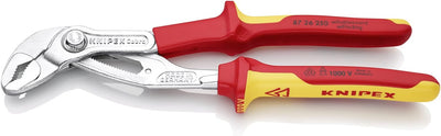 Knipex Cobra® VDE Hightech-Wasserpumpenzange, isoliert verchromt & Kraft-Seitenschneider verchromt,