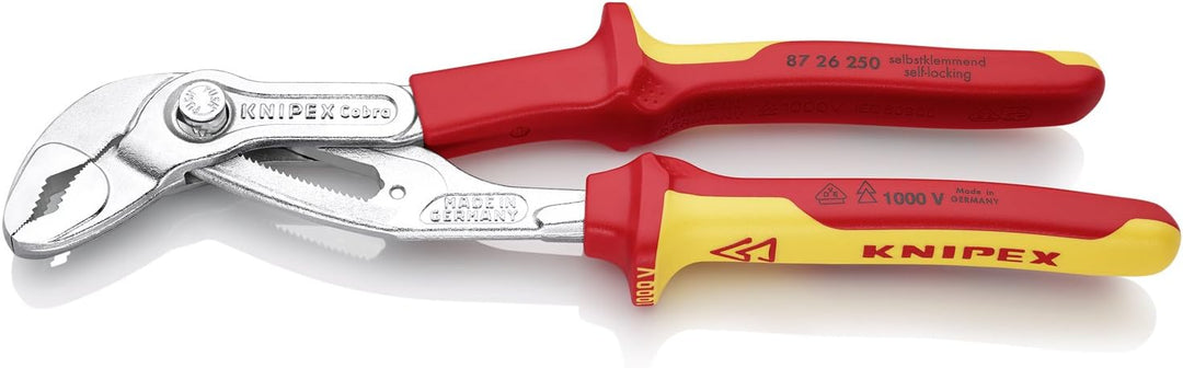 Knipex 00 20 12 – Elektro-Paket mit drei VDE-geprüften Zangen &amp; 87 26 250 Cobra - Hightech-Wasserpum