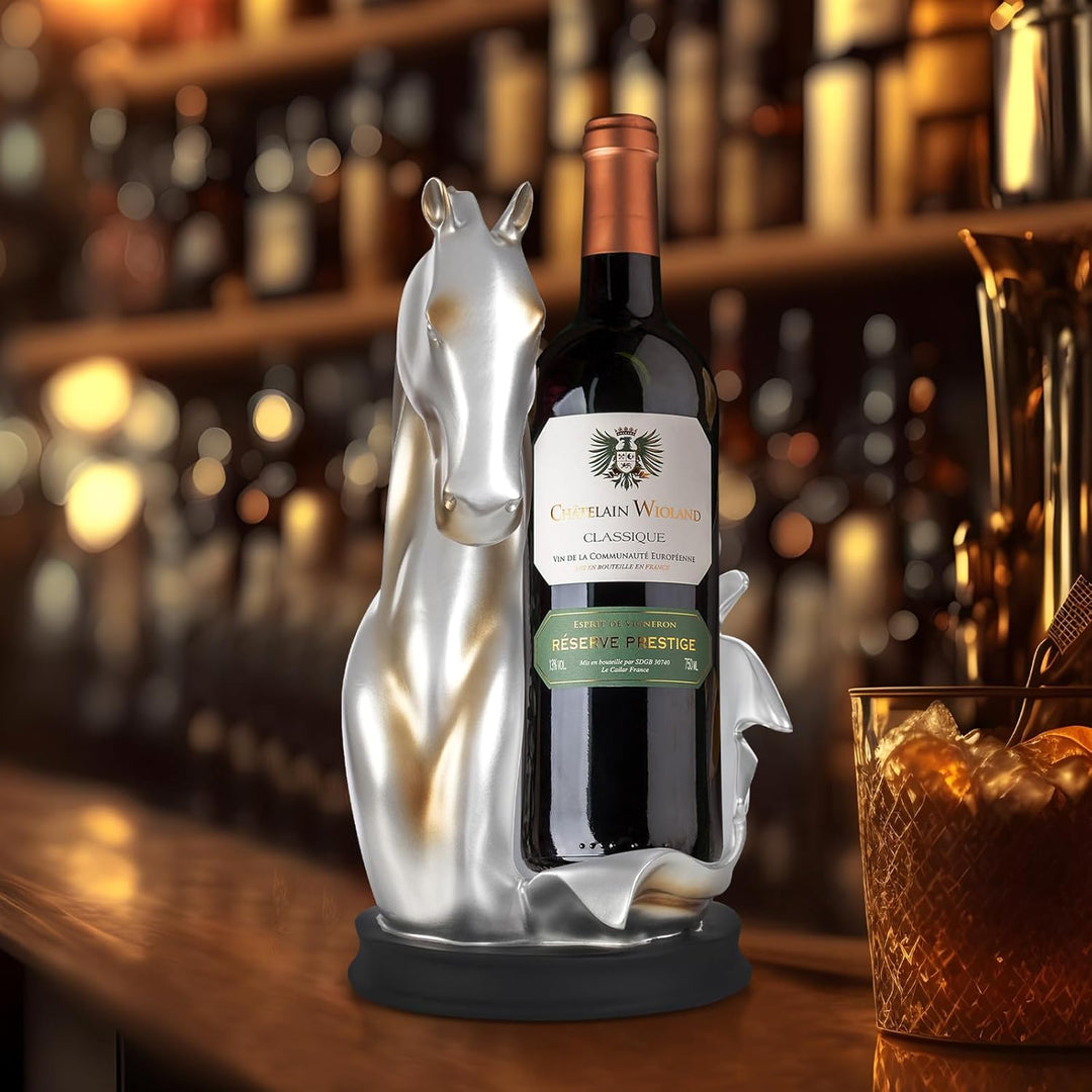 Weinflaschenhalter Weinregale Tischplatte Pferdestatue als Zuhause Küche Weinkeller Dekorative Aufbe