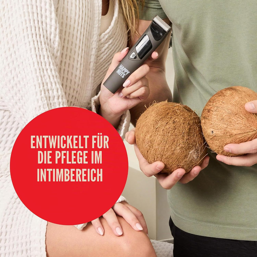 HAPPY NUTS The Ballber PRO Elektrischer Körperhaarschneider für Männer – Herren-Körperpflegeset für