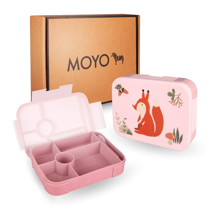 MOYO Kinder Brotdose in Rosa I Luftdichte & auslaufsichere Brotzeitbox I Hochwertige & stilvolle Bro