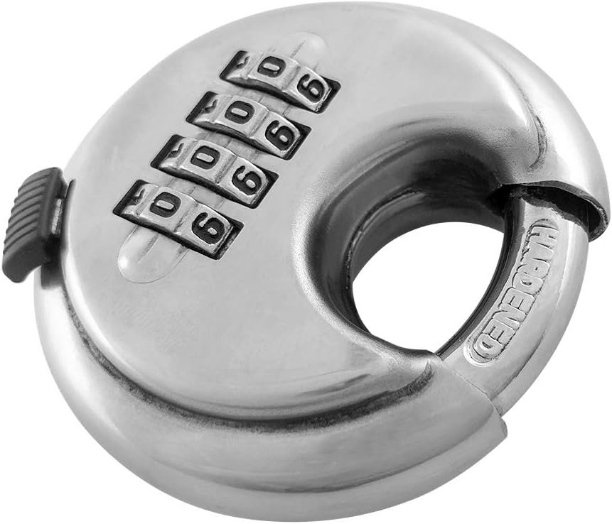 QWORK® Vorhängeschloss Zahlenschloss , Rund Schloss Zahlenschloss , Vorhängeschloss aus Edelstahl ,