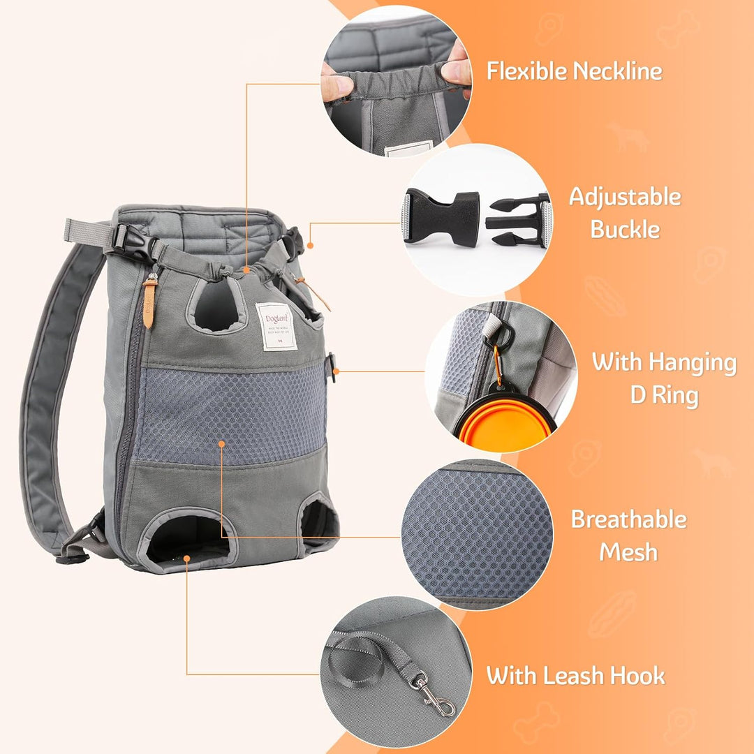 Hundetragerucksack, Haustier-Fronttragerucksack, Beine, Brusttrage für kleine, mittelgrosse Hunde, f