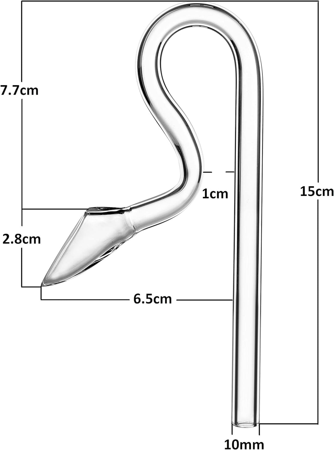 Glas Lily Pipe Mini Einlauf & Violet Auslauf - Nano Pflanzen Tank Aquascaping