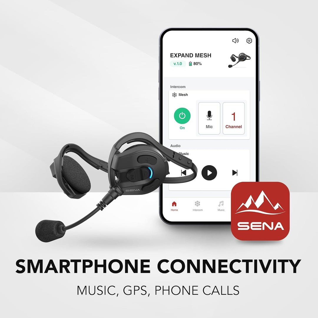 Sena Expand Mesh Multi-Sport Mesh Intercom Kommunikations-Headset fürs Wandern, Klettern, Fischen, J