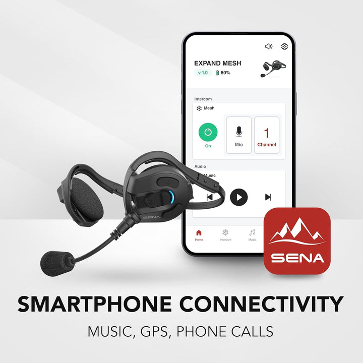 Sena Expand Mesh Multi-Sport Mesh Intercom Kommunikations-Headset fürs Wandern, Klettern, Fischen, J