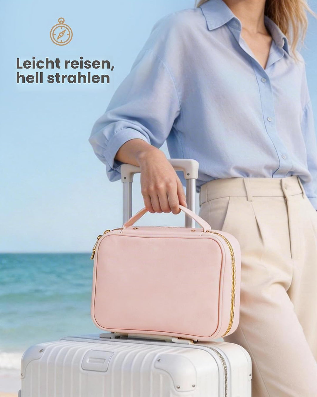 Lolalet Reise Schmuckkästchen mit Samtschmuckbeutel, Schmuckschatulle Reise Schmucketui Reiseschmuck