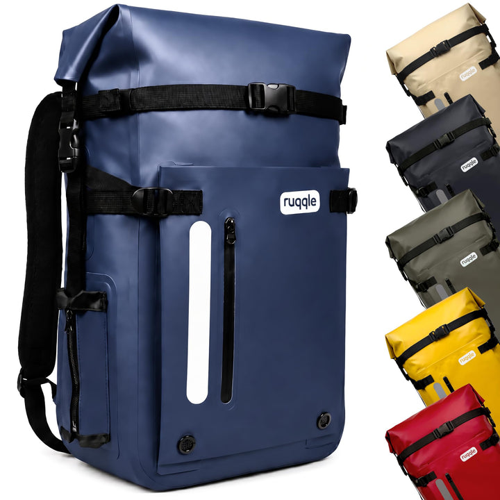 Ruqqle Wasserdichter Rucksack, vielseitig, wasserdicht Tasche, Dry Bag 20/30/45 l, mit 3 Aussentasch