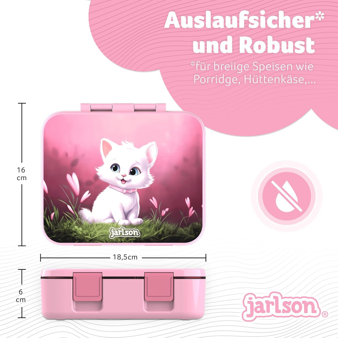 Jarlson® Brotdose Kinder mit Fächern MILI [AUSLAUFSICHER] - Bento Lunchbox für Schule, Kita & Kinder