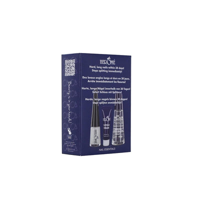 Herome 3-in-1 Maniküre Set mit Nagelhärter, Nagellackentferner & Nagelhautcreme -1 set- Gegen Spalte