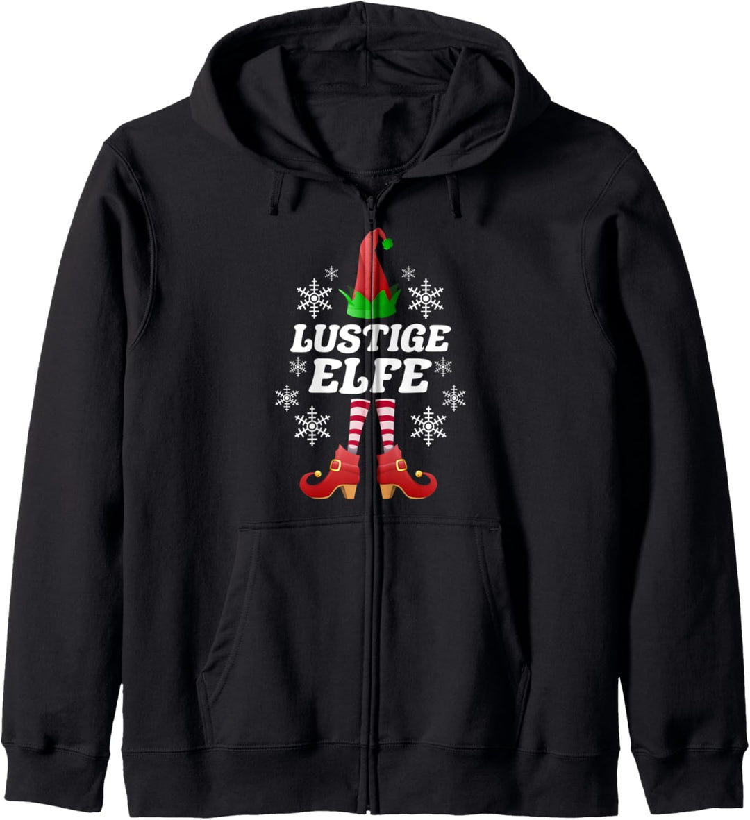 Lustige Elfe Elfen Familien Outfit Weihnachten Weihnachtself Kapuzenjacke