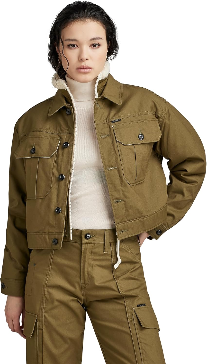 G-STAR Damen Cropped Hunter Jacke Jackets S Grün (dark olive D23689-D389-C744), S Grün (dark olive D