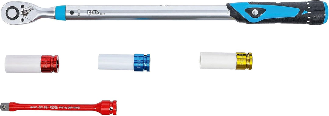 BGS 2818 | Drehmomentschlüssel-Satz | 12,5 mm (1/2") | 40 - 200 Nm | Drehmoment-Schlüssel