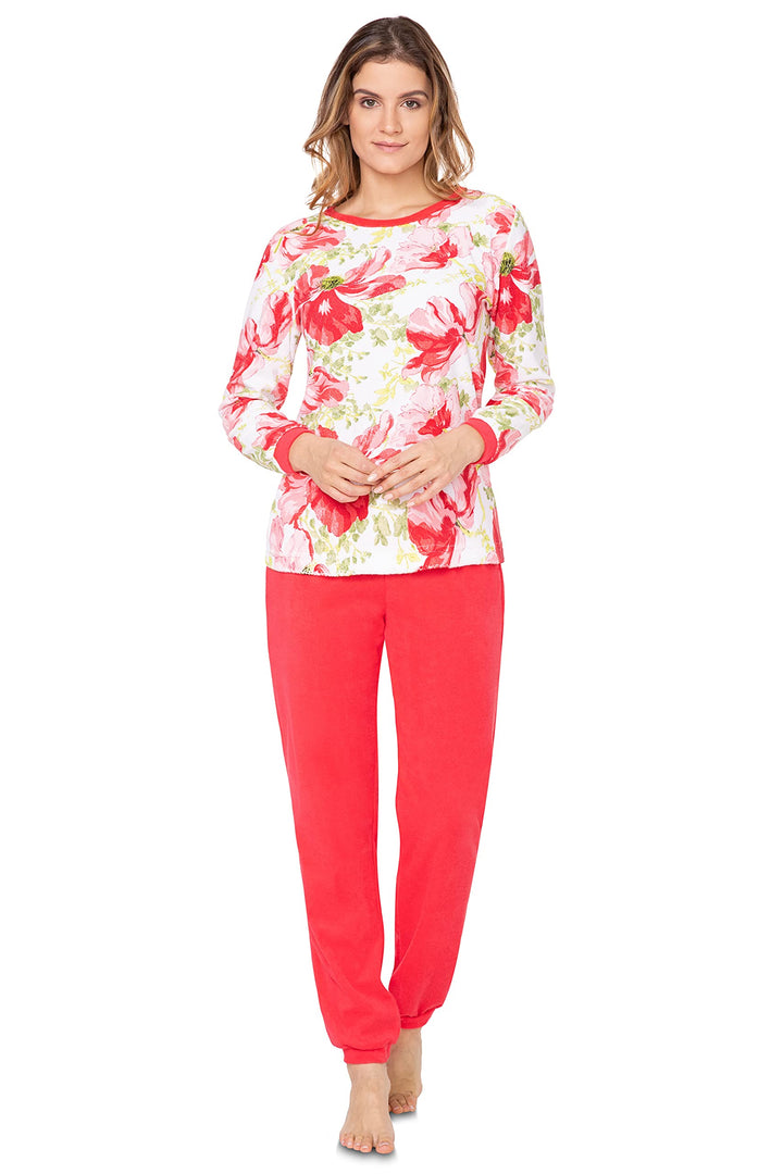 e.Femme® Damen Pyjama Hausanzug Freizeitanzug Kamila 2214 aus Frottee 80% Baumwolle, 20% Polyester 4
