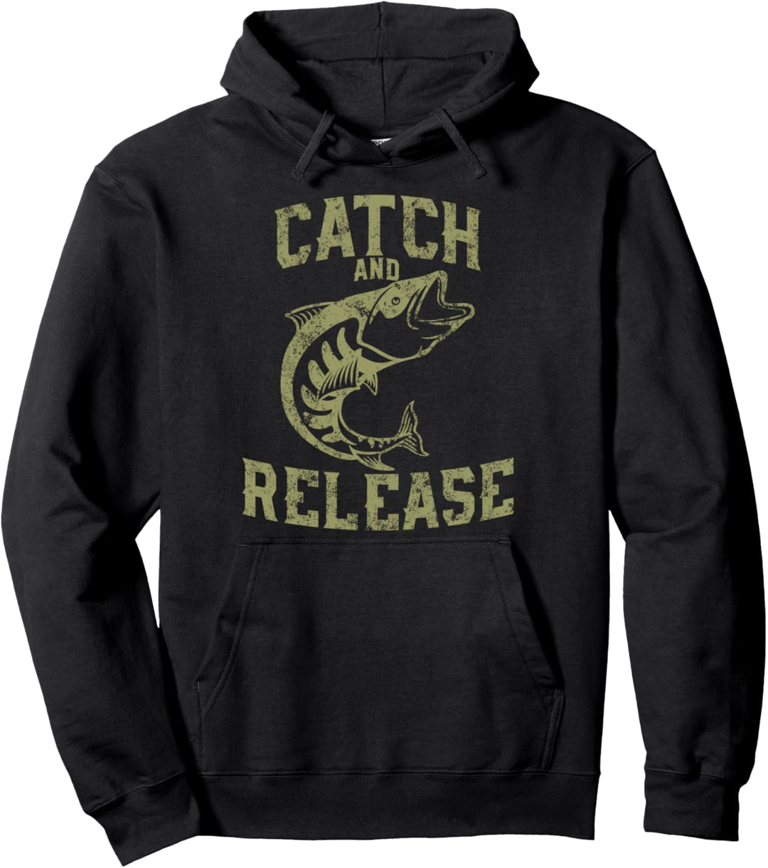 Fangen Befreien Fischen Fischer Angler Boot Fisch Geschenk Pullover Hoodie