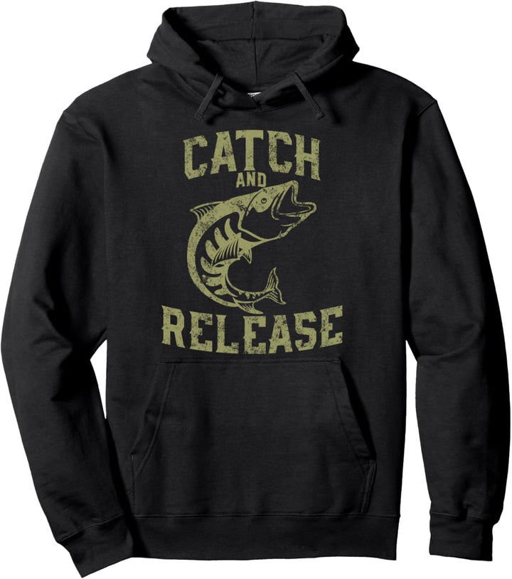 Fangen Befreien Fischen Fischer Angler Boot Fisch Geschenk Pullover Hoodie