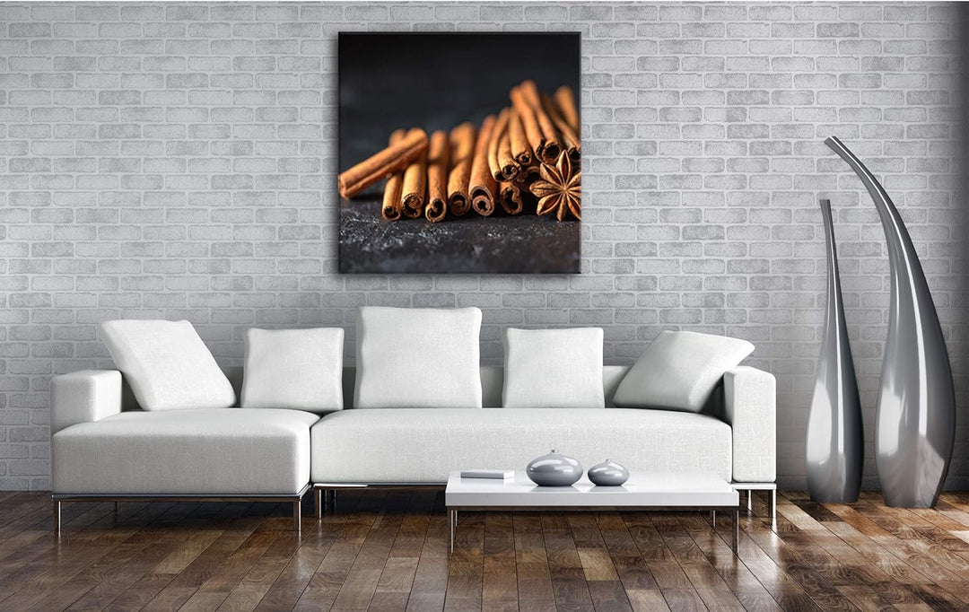 deyoli Zimtrollen Format: 60x60 als Leinwand, Motiv fertig gerahmt auf Echtholzrahmen, Hochwertiger