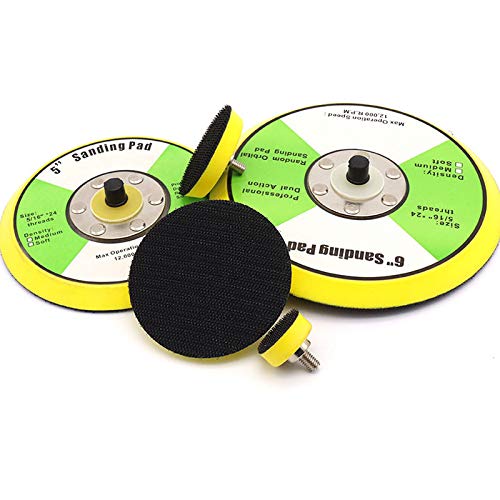 tooloflife Schleifplatte mit Haken und Schleife mit M8 Gewinde für Exzenterschleifer 150mm 6"/150mm,