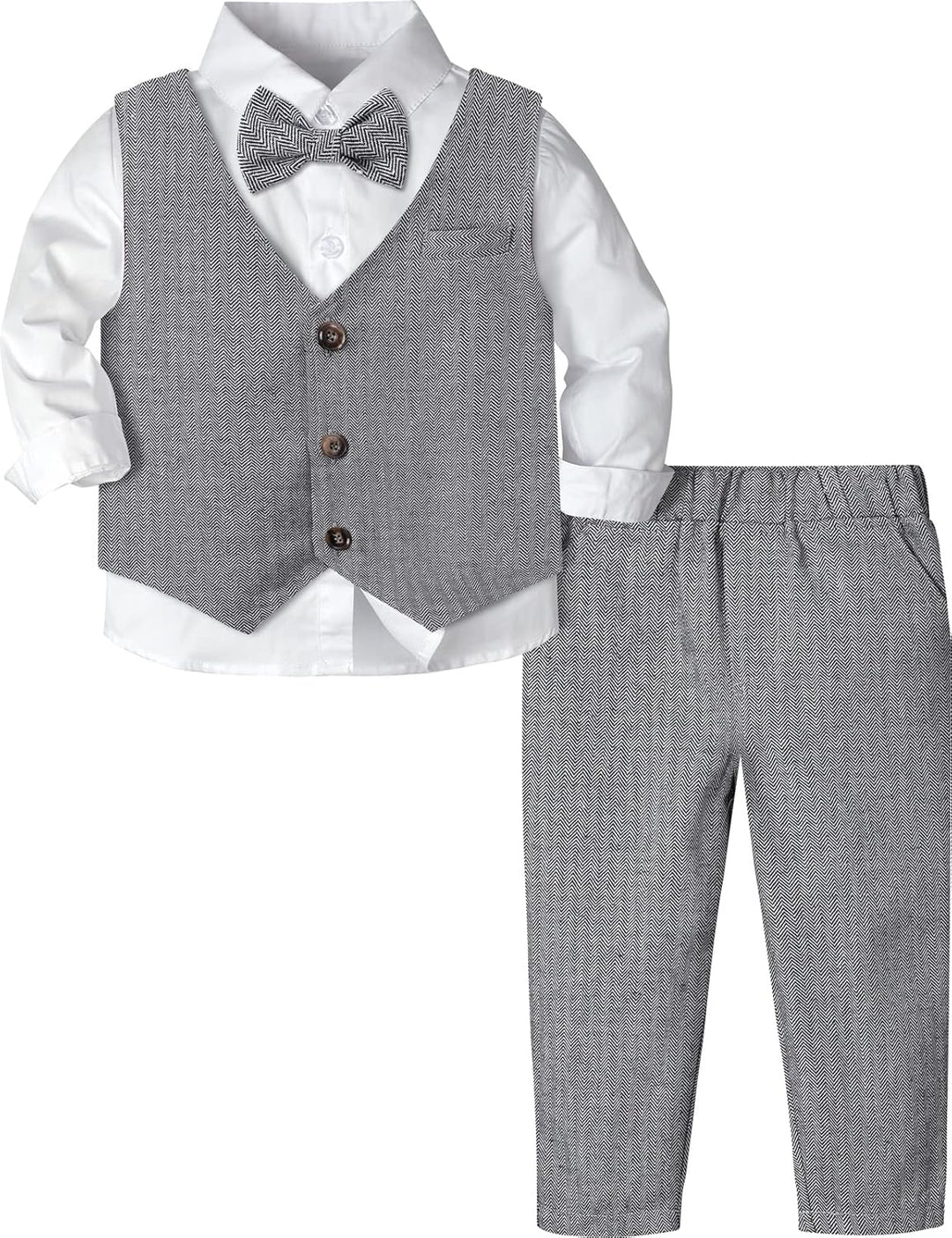 mintgreen Baby Junge Kleidung Formell Anzug Set Dunkelgrau 2-3 Jahre, Dunkelgrau 2-3 Jahre