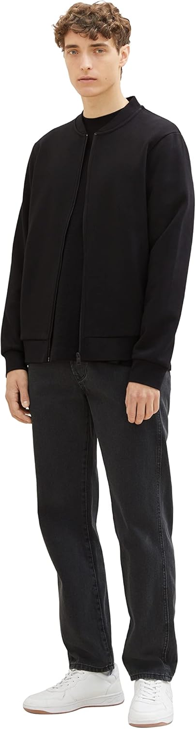 TOM TAILOR Denim Herren Sweatshirt Bomberjacke M 29999 - Black, M 29999 - Black