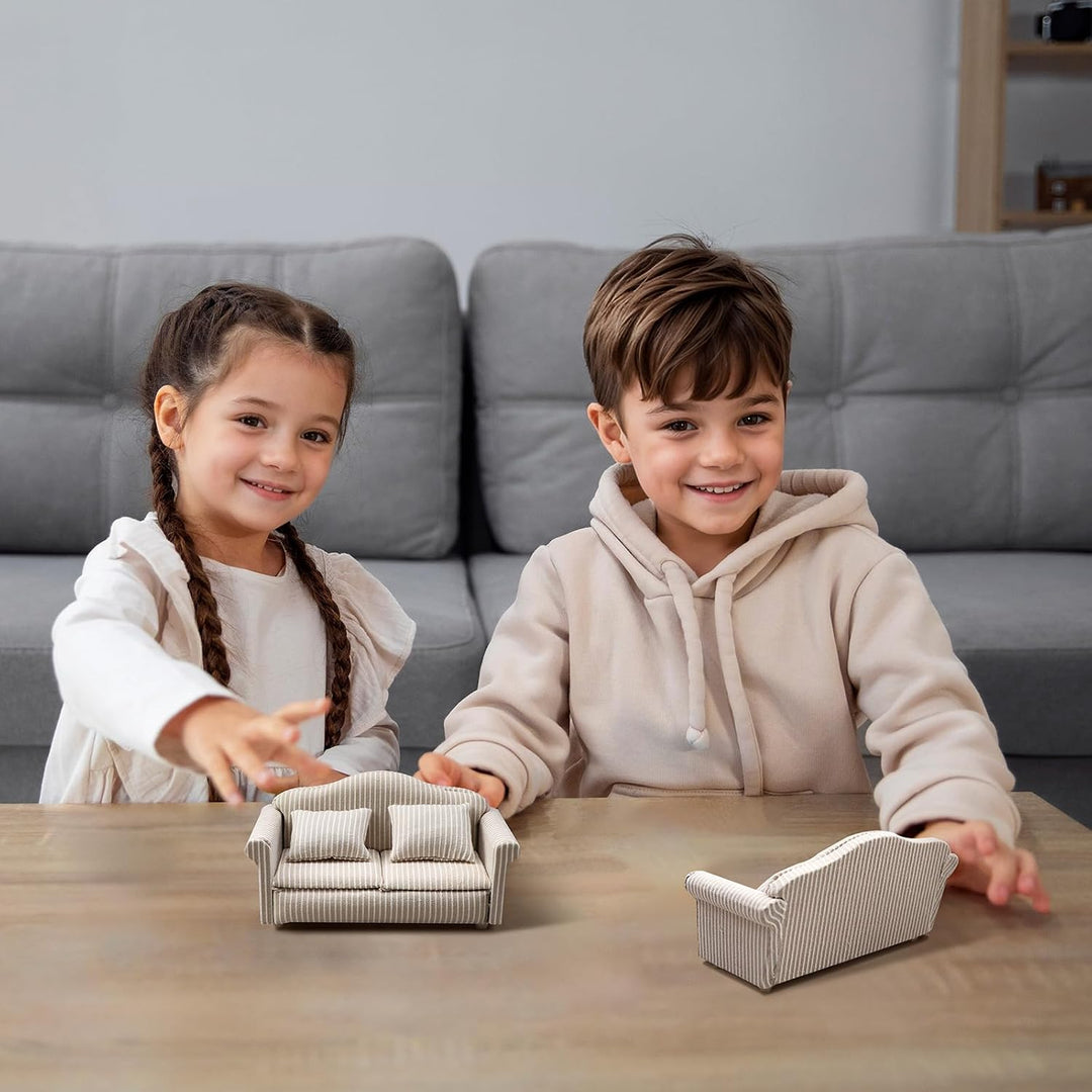 Puppenhaus Sofa, Miniatur Sessel, 1:12 Puppenhaus, Doppelsofa, Doppelsofa