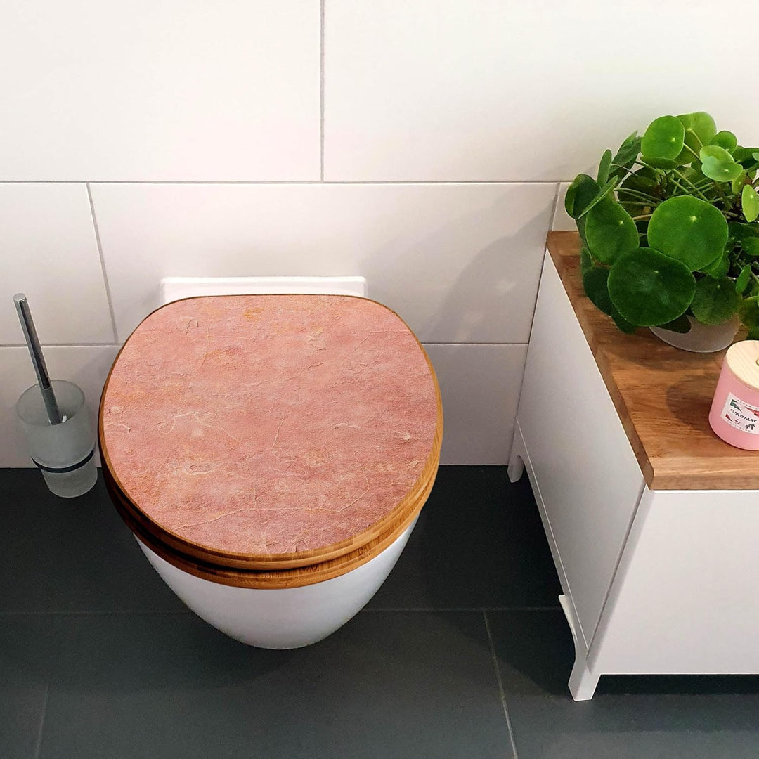 banjado Design WC Sitz Bambus Absenkautomatik 45,8x37,5cm - Toilettendeckel mit Absenkautomatik Holz