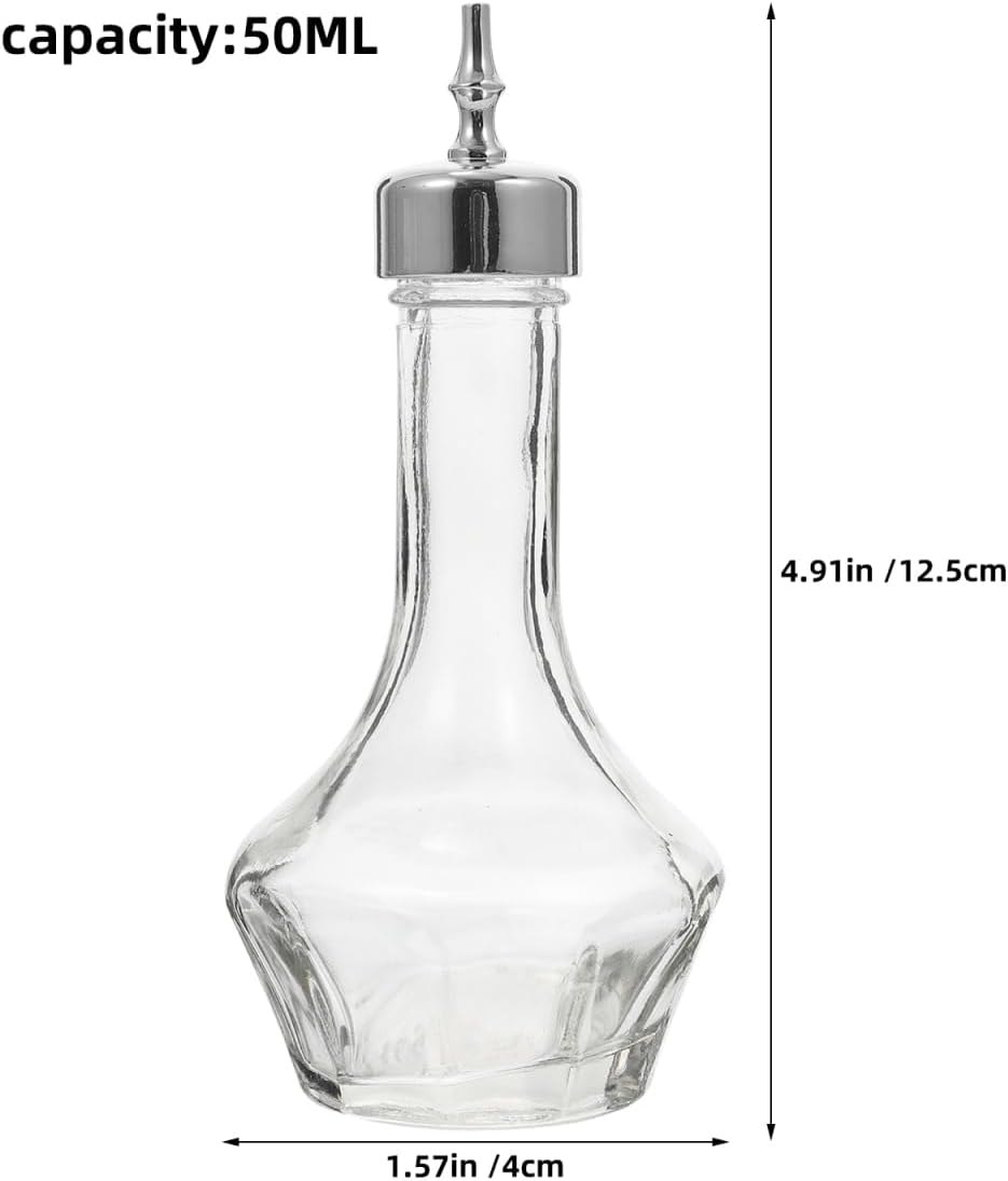 ULTECHNOVO 2 Stück Bartender Glas Bitters Flaschen mit Dosierkopf Präzise Tropfflasche für Cocktail-