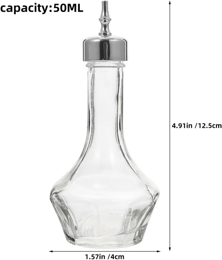 ULTECHNOVO 2 Stück Bartender Glas Bitters Flaschen mit Dosierkopf Präzise Tropfflasche für Cocktail-
