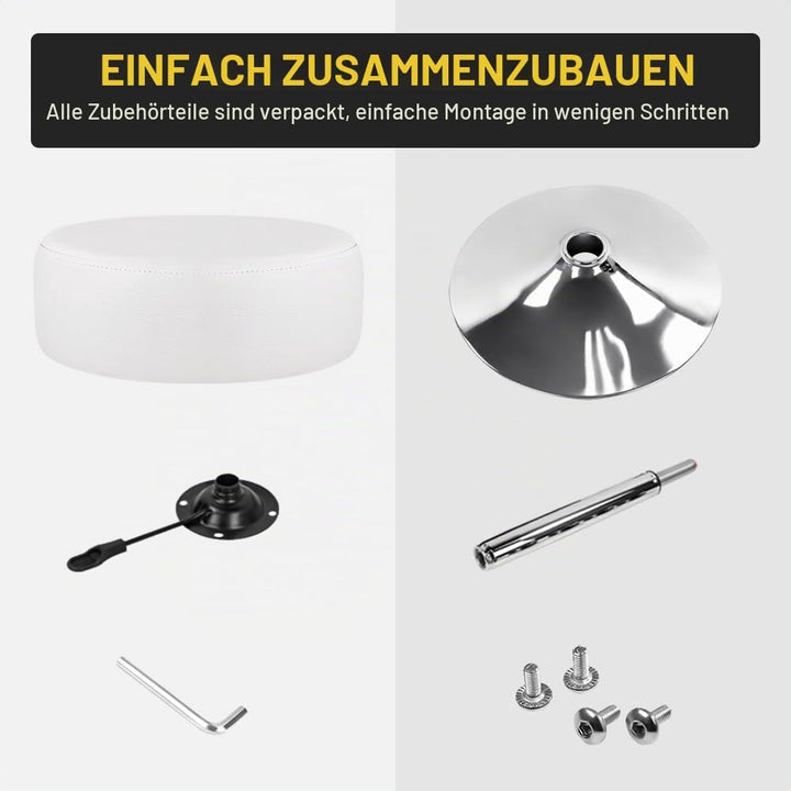 WKWKER Verstellbarer Schminkhocker für den Make-up-Raum Drehbarer Schminkhocker Kleine runde Ottoman