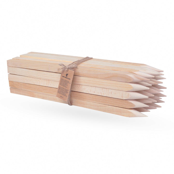 Holzpflöcke Hartholzpfähle Pflanzstäbe Angespitzt und Quadratisch 25 Stücke. | Holzpfähle für Markie