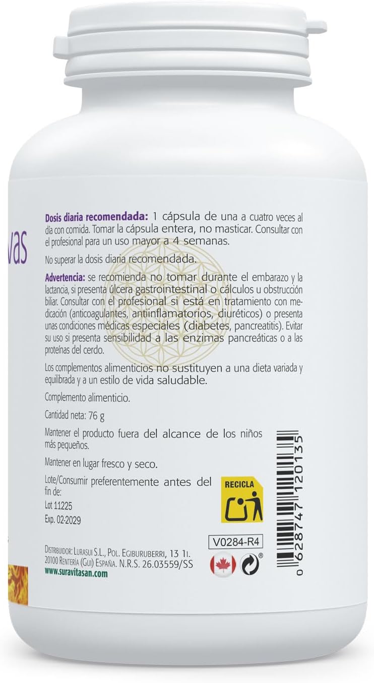 Sura Vitas Enzymas Digestivas 100 Cap